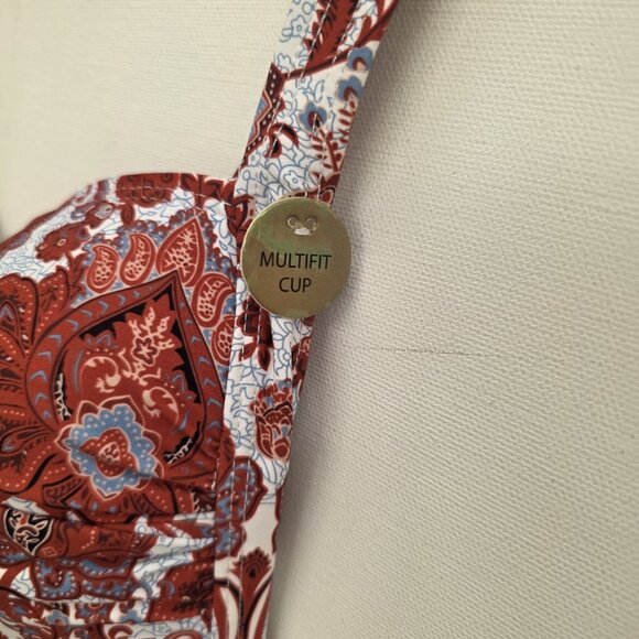 NEW Niptuck Women’s Sakina Floral Joanne One Piece Slimming Swimsuit size 8 Red - Picture 6 of 12